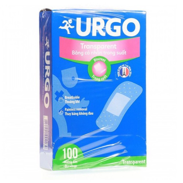 Hộp băng cá nhân tiệt trùng Urgo 100 miếng
