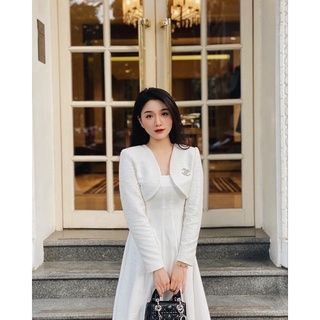 White Set Phoebe áo blazer và váy hai dây