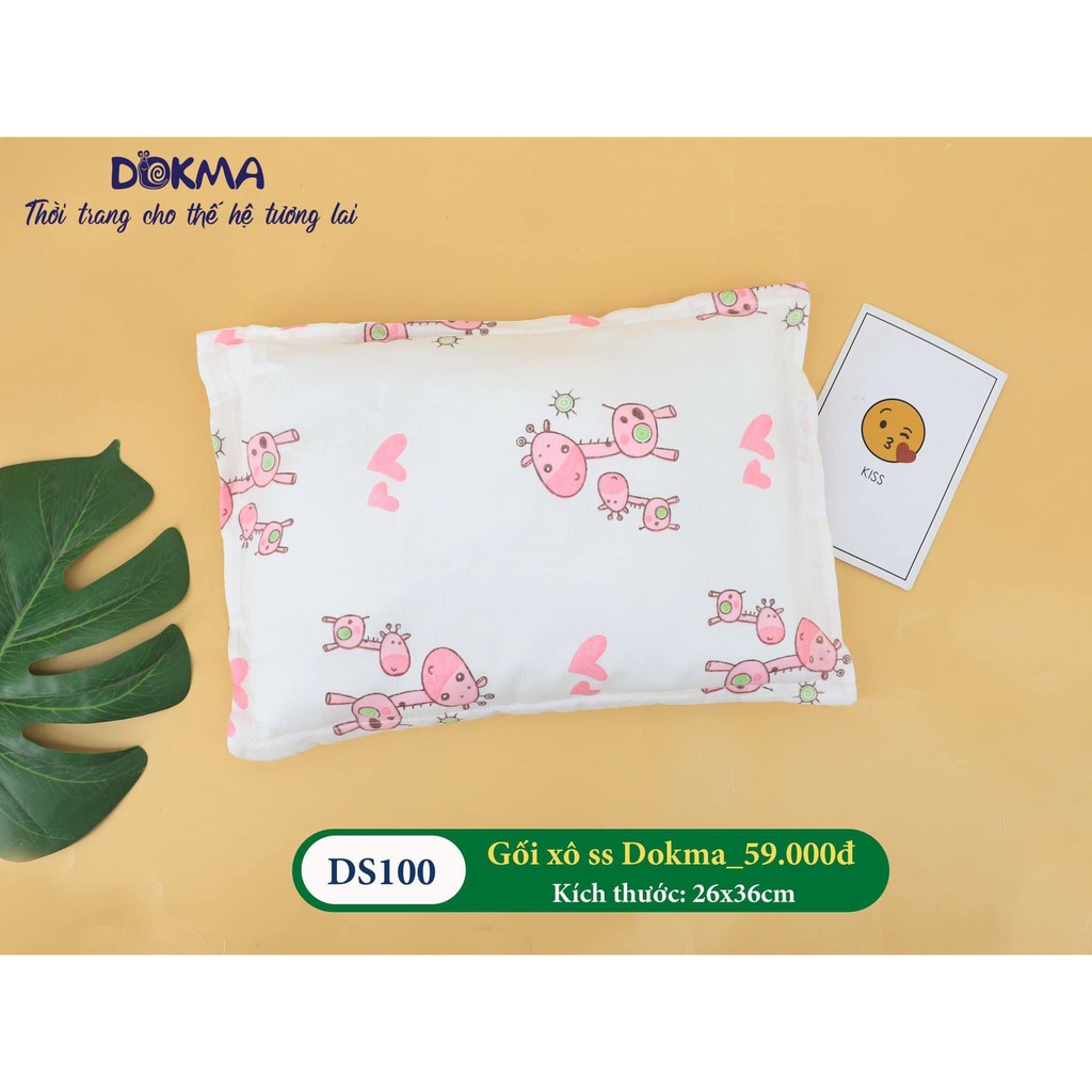 GỐI XÔ SƠ SINH DOKMA CHO BÉ, RUỘT BÔNG TỰ NHIÊN (KT 26 X 36CM) - ẢNH THẬT SHOP CHỤP