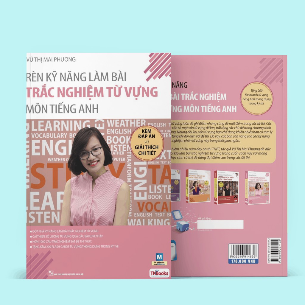 Sách - Rèn Kỹ Năng Làm Bài Trắc Nghiệm Từ Vựng Môn Tiếng Anh (Học Cùng App MCBOOKS)