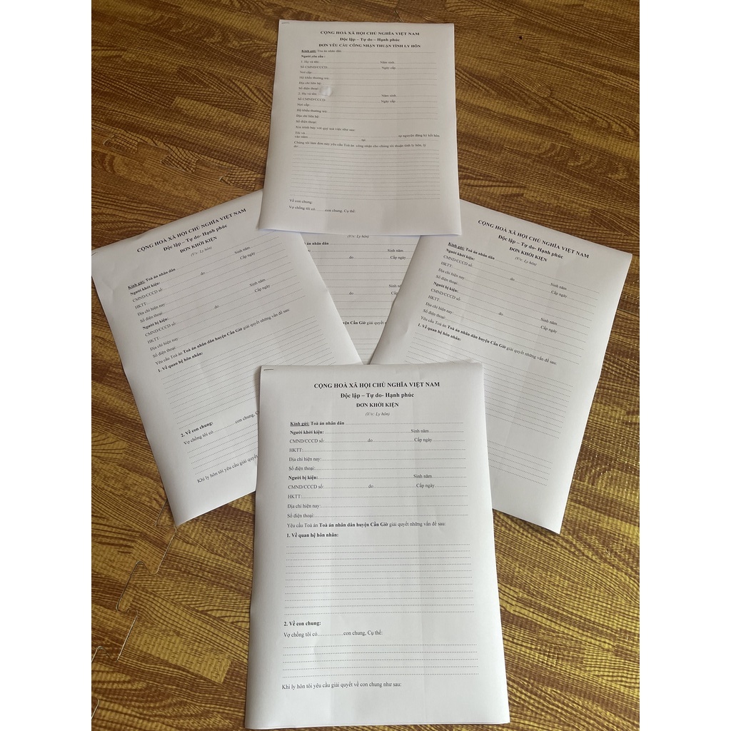 Mẫu đơn ly hôn đơn phương tại thành phố hồ chí minh và tài liệu hướng dẫn viết đơn