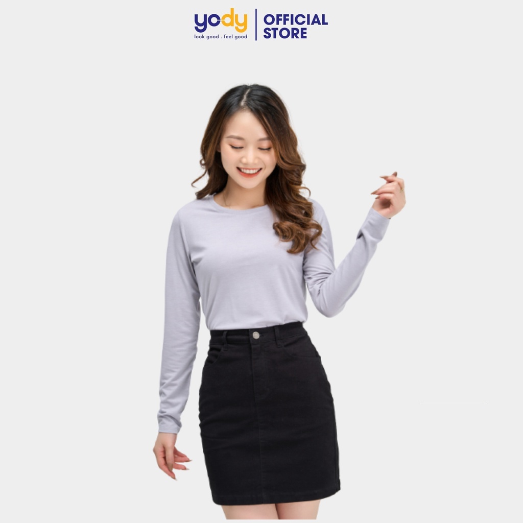 [Mã WABRYD31 giảm 10% tối đa 50k đơn đơn từ 250k] Áo thun nữ YODY mẫu giữ nhiệt dài tay co giãn ATN4606
