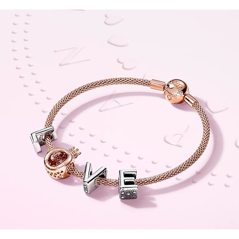 charm pan Ale vương miện vàng hồng bạc s925 cao cấp