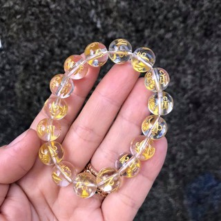 Vòng tay trắng trong khắc chữ án ma ni 12ly