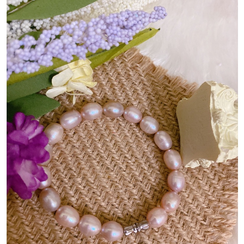 Vòng tay trai thật tự nhiên 10li ánh tím hạt bóng đẹp