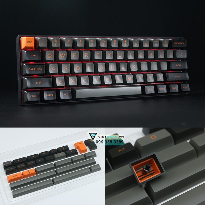 [Mã SKAMSALE03 giảm 10% đơn 200k] Bộ nút bàn phím Keycap SA Domikey Dolch Orange 159 nút