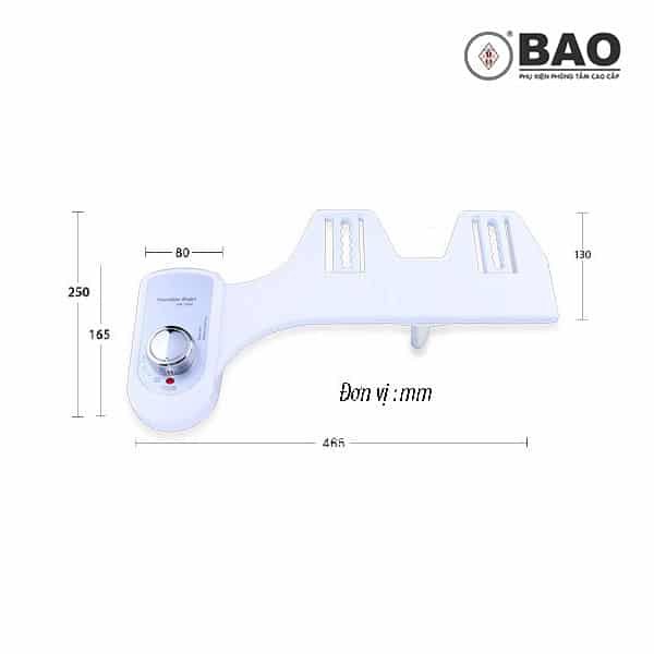 Xịt vệ sinh thông minh BAO Bidet HB7000, xịt rửa cơ gắn bàn cầu