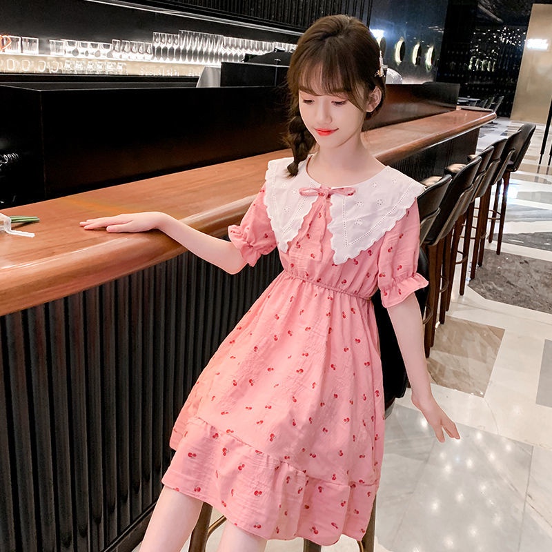 Đầm Công Chúa Dáng Dài Họa Tiết Hoa Anh Đào Thời Trang Mùa Hè Cho Bé Gái Từ 3-4 - 5-6 - 7-8 - 9-10 - 11-12 Tuổi