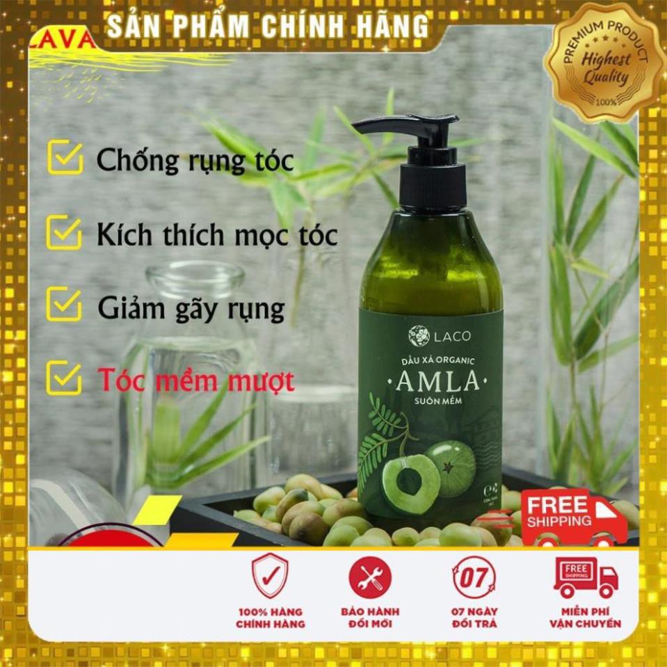 Dầu Xả Siêu Mềm Mượt, Ngăn Rụng Tóc Và Kích Thích Mọc Tóc Laco Organic Amla 300ml - LAVAHA SHOP MỸ PHẨM THIÊN NHIÊN LACO