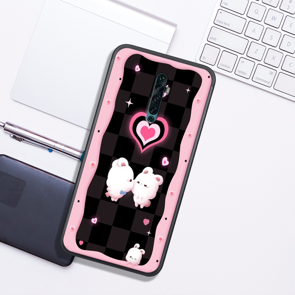 Ốp Lưng OPPO K3 - REALME X - RENo - RNEO 2 - RENO 2F , In Hình Gấu&Thỏ Siêu Cute và Đẹp.