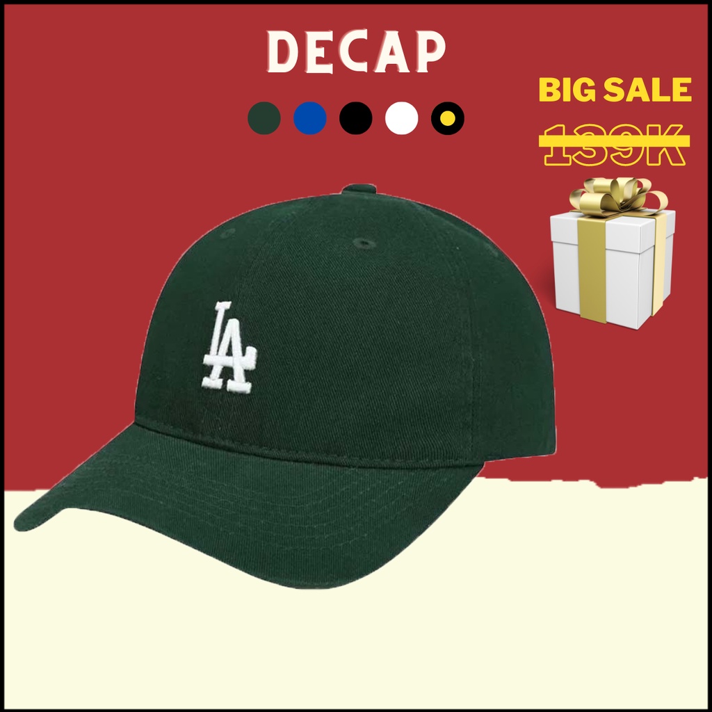 Mũ lưỡi trai nam nữ, nón kết unisex ulzzang ulzzang chất vải kaki snapback kiểu LA Los Angeles |DECAP SHOP