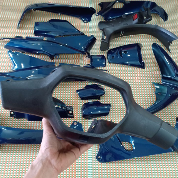 Bộ dàn áo xe WAVE anpha - Wave zx - wave 110 đời 2002-2006, nhựa nguyên sinh ABS màu XANH NHỚT
