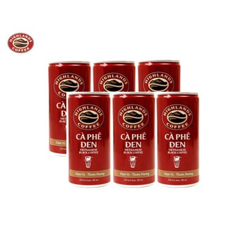 Lốc 6 lon cà phê đen Highlands Coffee 185ml/lon