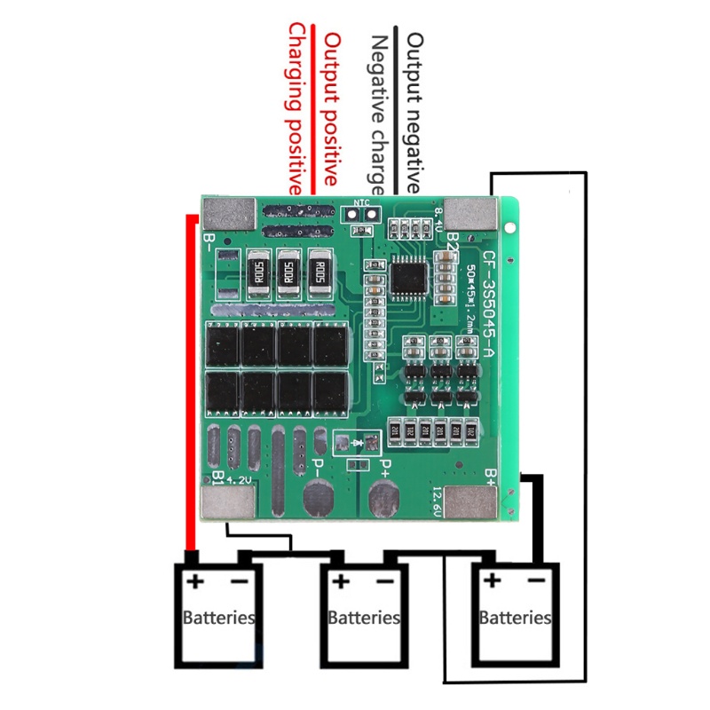 Bảng mạch PCB bảo vệ pin Li-ion Lithium 18650 25a 12v 3s