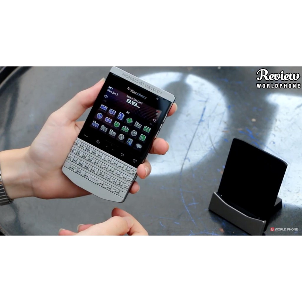 [Mã ELFLASH5 giảm 20K đơn 50K] Dock, Đốc sạc, Đế sạc BB 9981 chính hãng, BlackBerry BB Porsche Design P9981 bản Silver