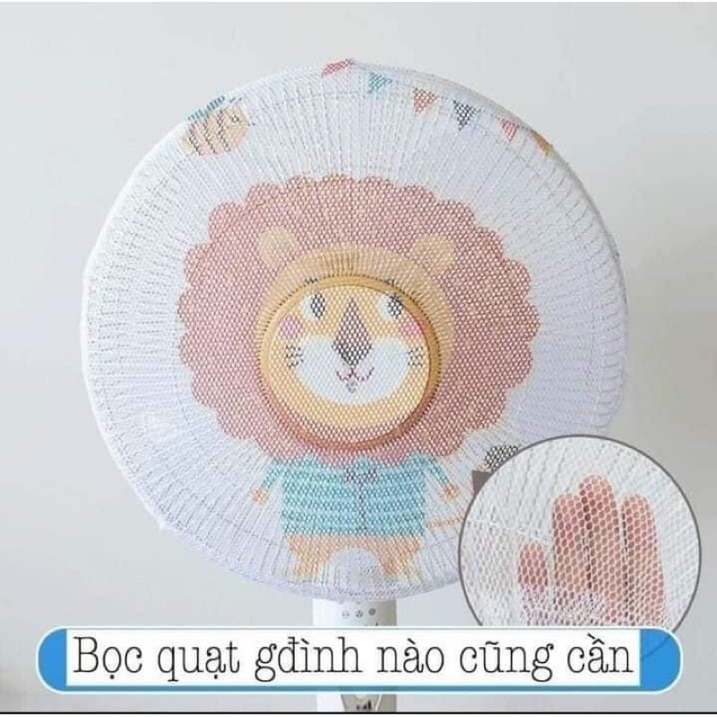 Lưới Bọc Quạt 3D An Toàn Cho Bé,Có Dây Rút Tuỳ Chỉnh,Hoạ Tiết 3d Nghộ Nghĩnh Dễ Thương