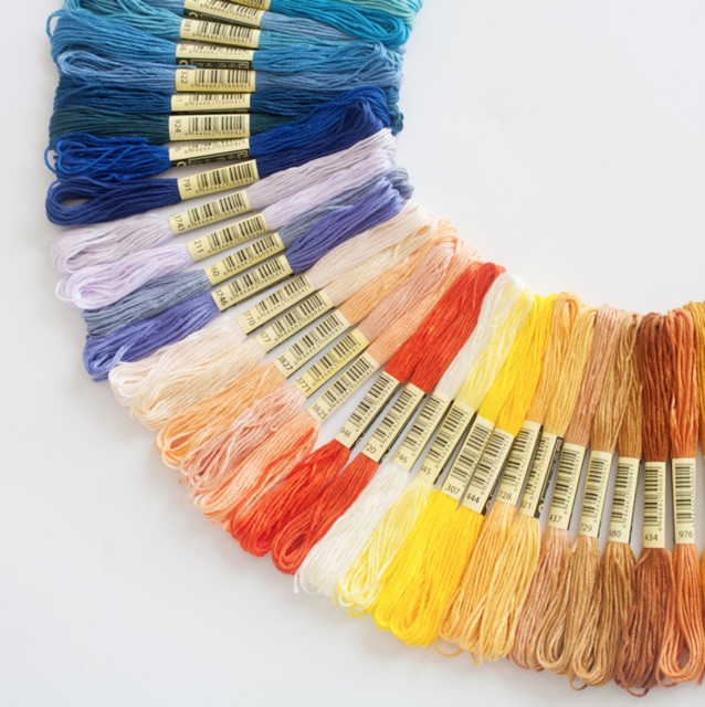 Gói chỉ thêu nhiều màu dụng cụ may vá handmade