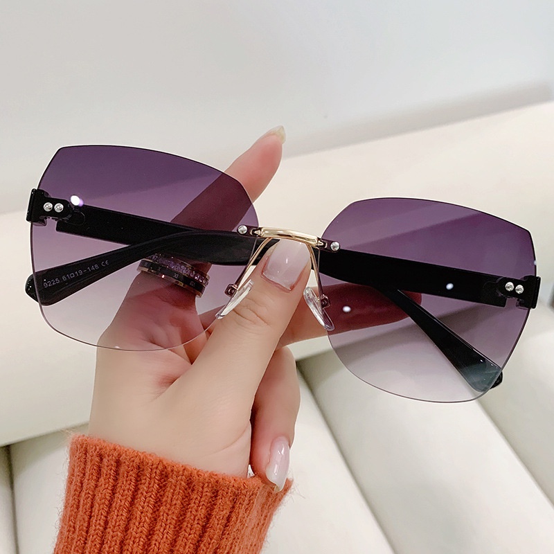 Kính Mát Nữ Không Gọng Chống Tia UV Thời Trang Sự Bảo Vệ