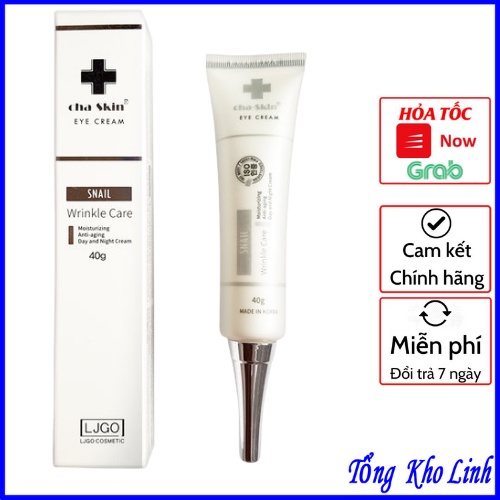 Kem mắt LJGO Snail Wrinkle Care Cha Skin Eye Cream - Chiết Xuất Ốc Sên Giảm Thâm Nhăn Vùng Mắt Hiệu Quả