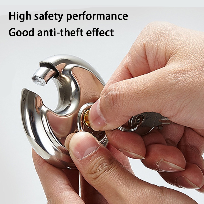 Ổ Khóa Cửa Sổ Chống Trộm Bằng Thép Không Gỉ Kèm 2 Chìa Khóa