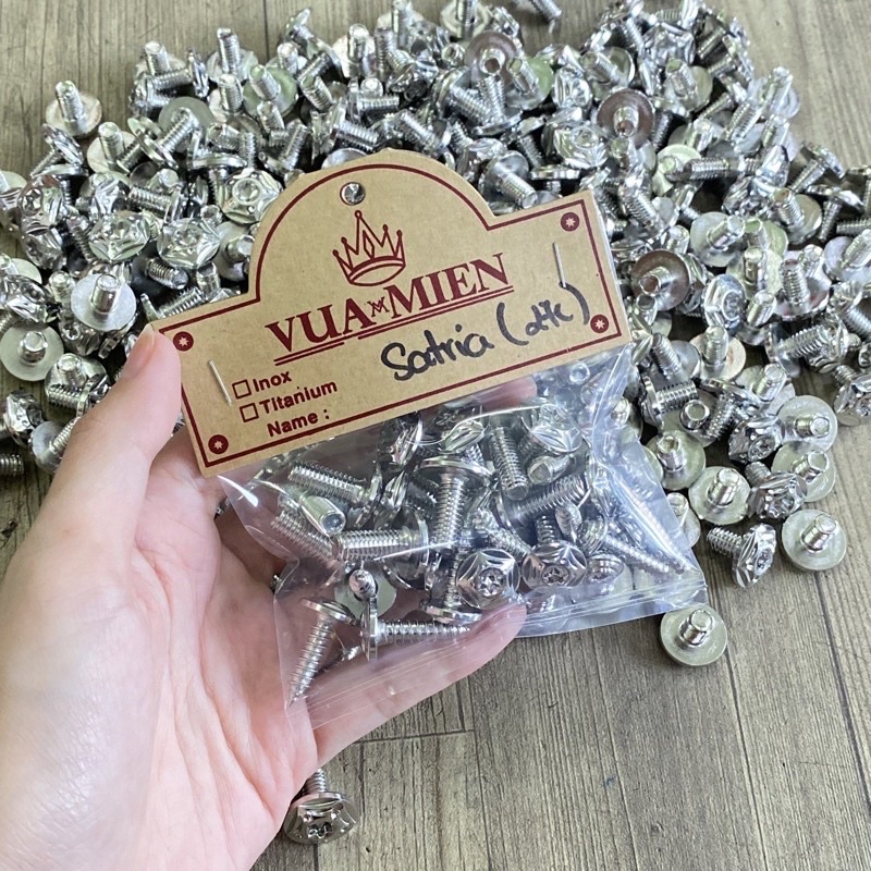 Bộ ốc dàn áo inox 304 cho Satria  Vua Miên