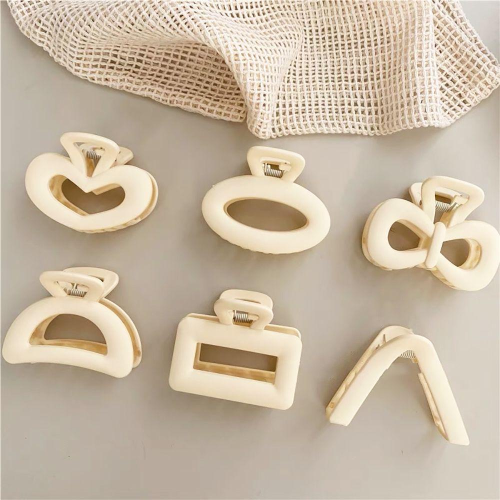 Kẹp Tóc Càng Cua Bằng Resin Màu Trắng Sữa Thời Trang Cho Nữ WMES15H