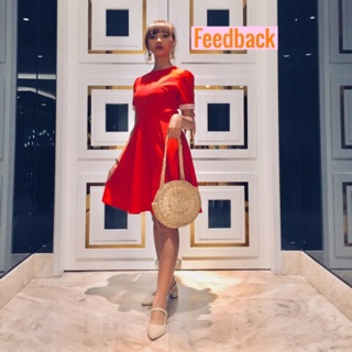 Đầm đỏ dự tiệc tay phối ren cách điệu