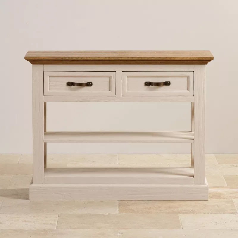 Bàn console 2 ngăn kéo Seychelles gỗ sồi IBIE