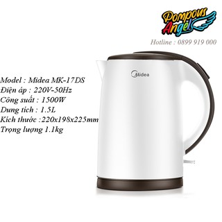 Bình đun siêu tốc Midea MK-17DS - 1.7 lít