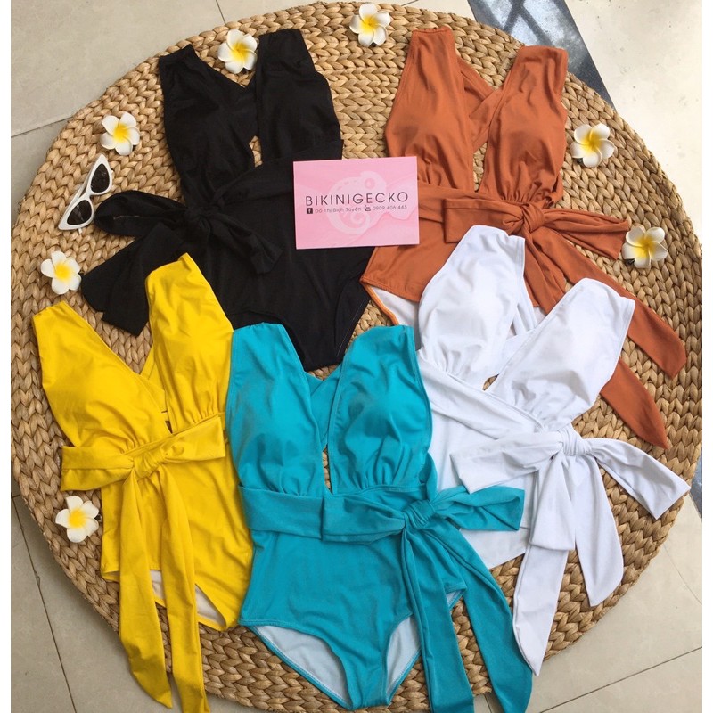 Bikini 1 mảnh xẻ ngực chéo lưng (nhiều màu) | BigBuy360 - bigbuy360.vn