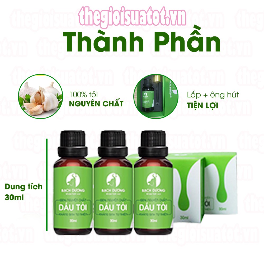 [FREESHIP] Dầu tỏi Bạch Dương Organic 30ml - Cho bé khỏe tự nhiên từ thiên nhiên