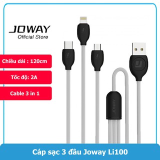 Cáp sạc Joway 3 trong 1 Li100 (Lightning - Type-C - Micro)