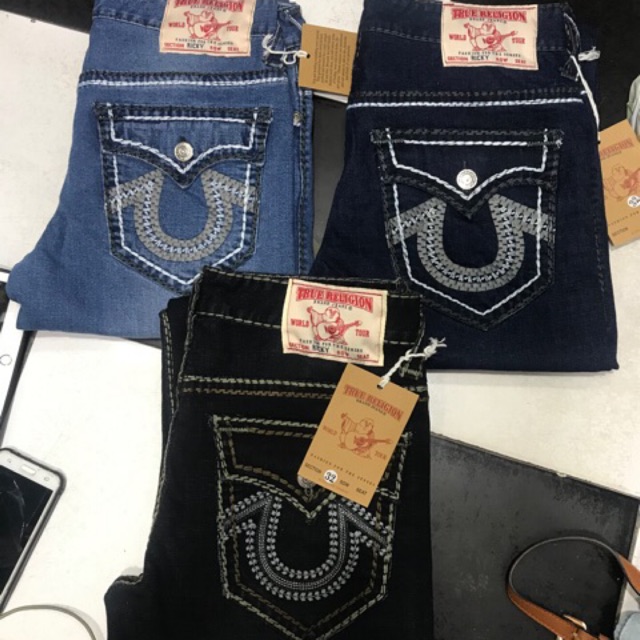 QUẦN JEANS NAM DÀI CHỈ NỔI ÔNG ĐỊA .
