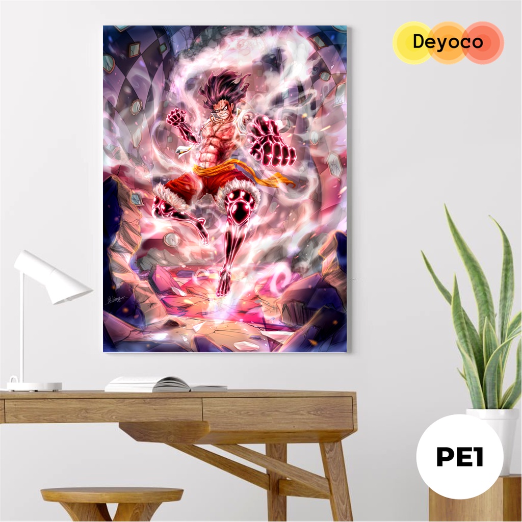 Tranh dán tường 3d,tranh one piece chất liệu Decal
