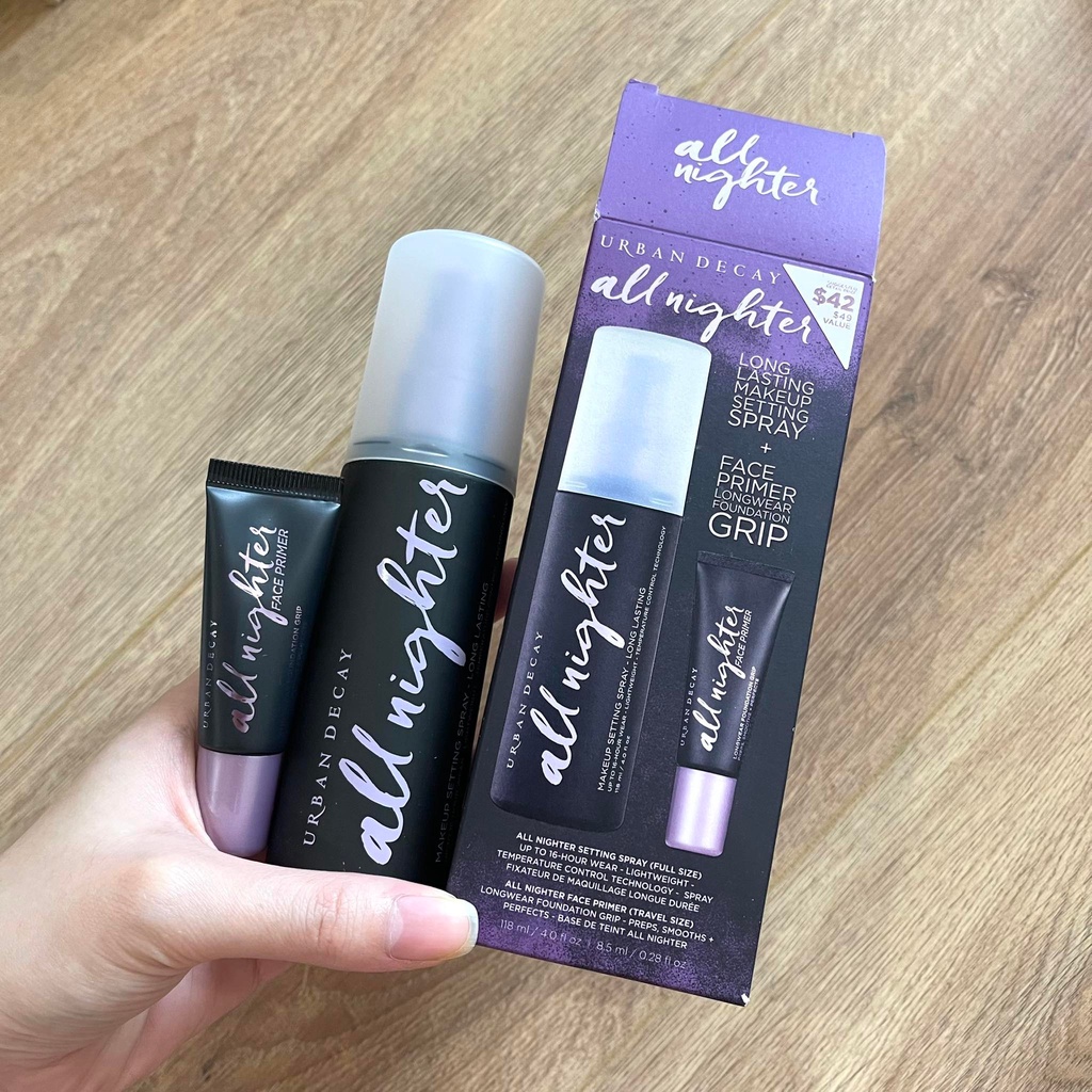 Set xịt khoá nền và lót nền All nighter Urban Decay