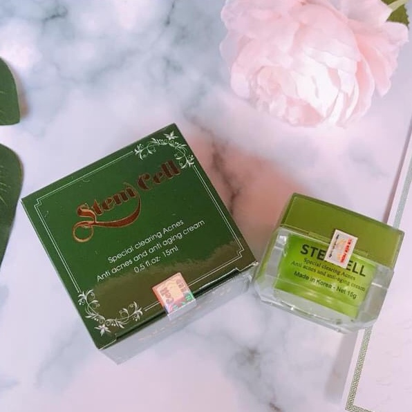 Kem Stem Cell Xanh 15gr dành cho da mụn, Kem dưỡng da se khít lỗ chân lông làm trắng da hiệu quả