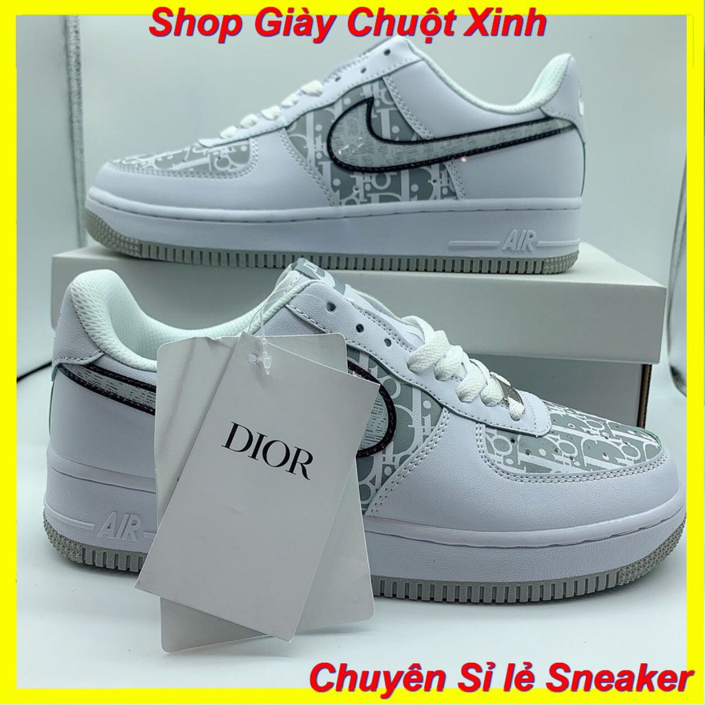 💥FREE SHIP-HÀNG QUẢNG CHÂU 💥𝐍𝐈𝐊𝐄 AF1 DIOR ĐẾ XÁM 1:1 FULL BOX