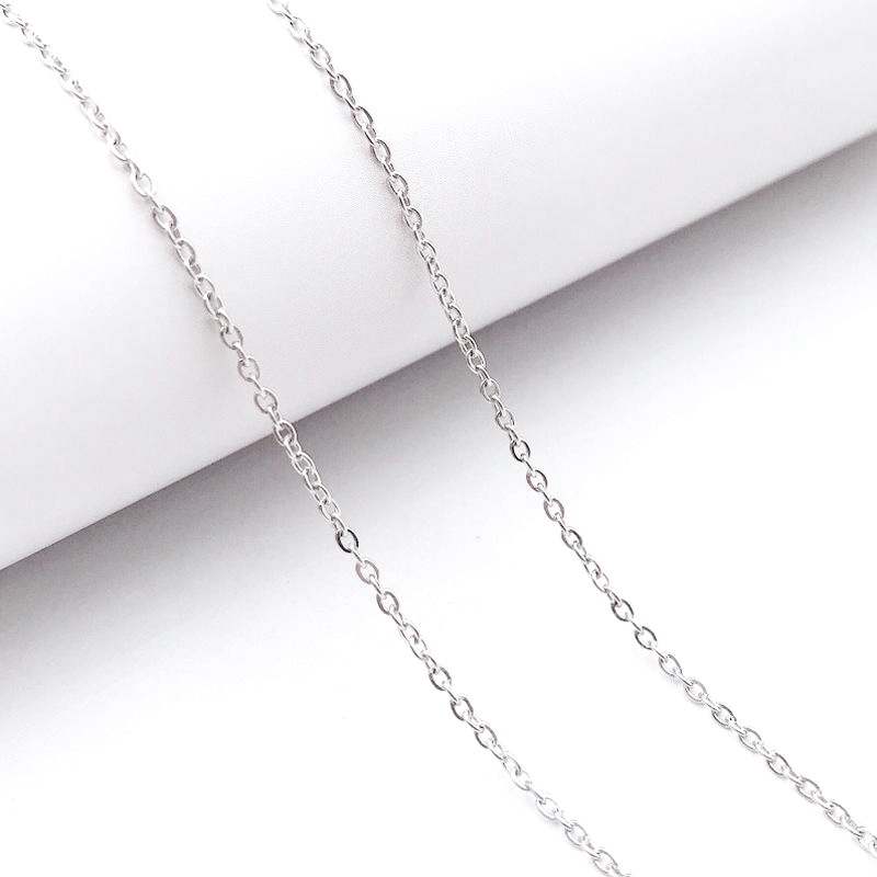 Dây Chuyền Dạng Xích Đơn Giản Nhẹ Nhàng Dễ Phối Đồ Bạc Ý S925 DC-09 Bảo Ngọc Jewelry