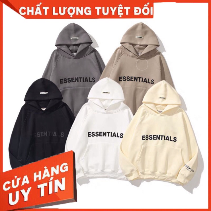 Áo Khoác Hoodie Nỉ Có Mũ Form Rộng ESSENTIALS Nhiều Màu Unisex Nam Nữ Ulzzang - Hàng nhập khẩu