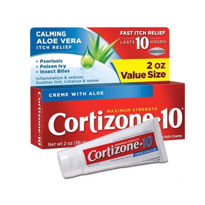 Kem Bôi Giảm Viêm Ngứa,Dị Ứng Da Cortizone 10 Maximum Strength 56g