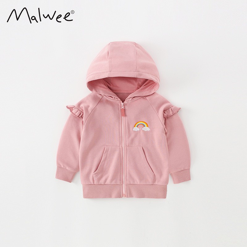 ❤️❤️Áo khoác nỉ mỏng Malwee cho bé gái  1-8 tuổi