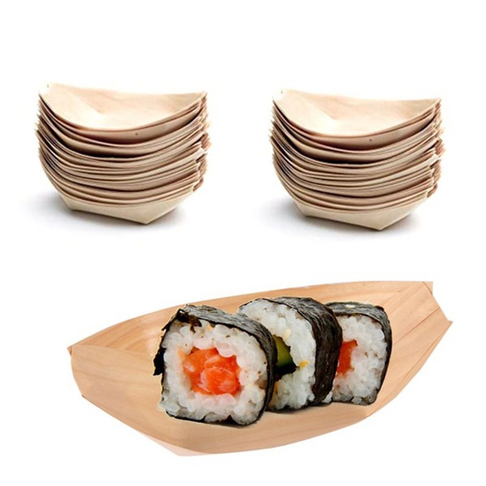 Bát Gỗ Đựng Sushi Hình Thuyền Độc Đáo Tiện Dụng