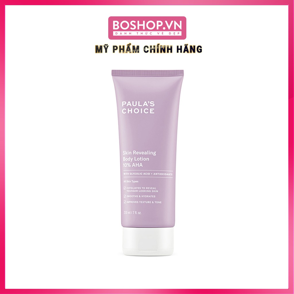 Dưỡng Thể Tẩy Da Chết Hóa Học Paula's Choice Skin Revealing Body Lotion 10% AHA 210ml