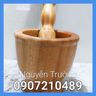Chày cối gỗ cao cấp- bộ chày cối 14 -trường sơn