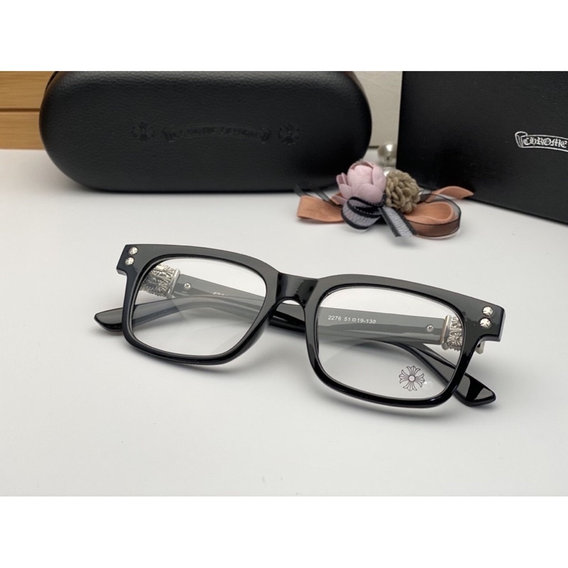Gọng kính cận  Chrome hearts cao cấp, mắt kinh vuông màu sắc thời trang nam nữ