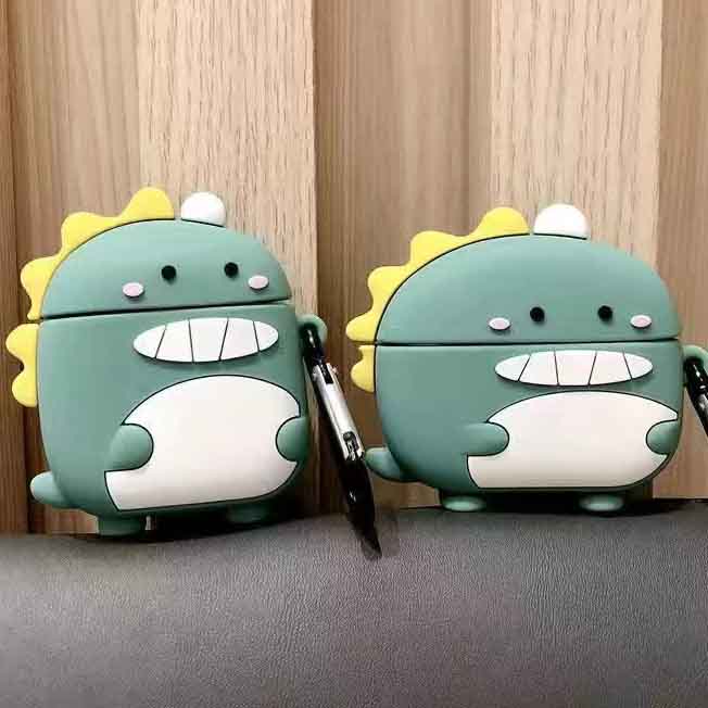 Vỏ Bọc Silicone Bảo Vệ Hộp Đựng Tai Nghe Airpod 1 / 2 / 3 / pro Hình Khủng Long Dễ Thương