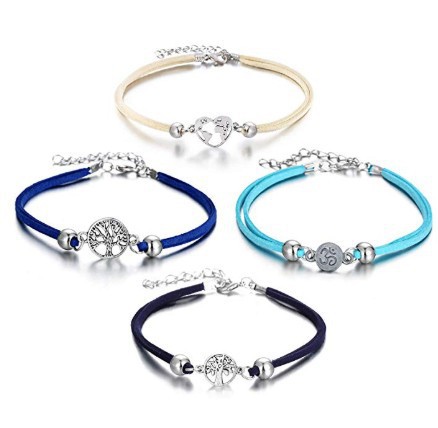 Châu Âu Và Mỹ Bohemian Đôi Bạc Cổ Hợp Kim Mặt Trời Mặt Dây Chuyền Vòng Chân Retro Hạt Vòng Đeo Tay | BigBuy360 - bigbuy360.vn