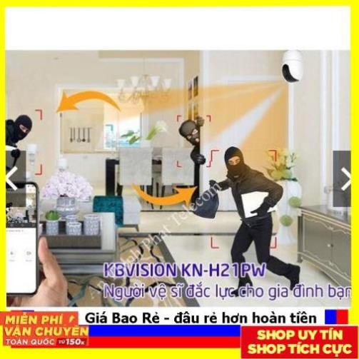 Camera Kbone H21PW 2.0Mp/ 1080P - Xoay 360 độ - chuẩn H.265 Chính hãng KBvision + Kèm thẻ nhớ 32GB