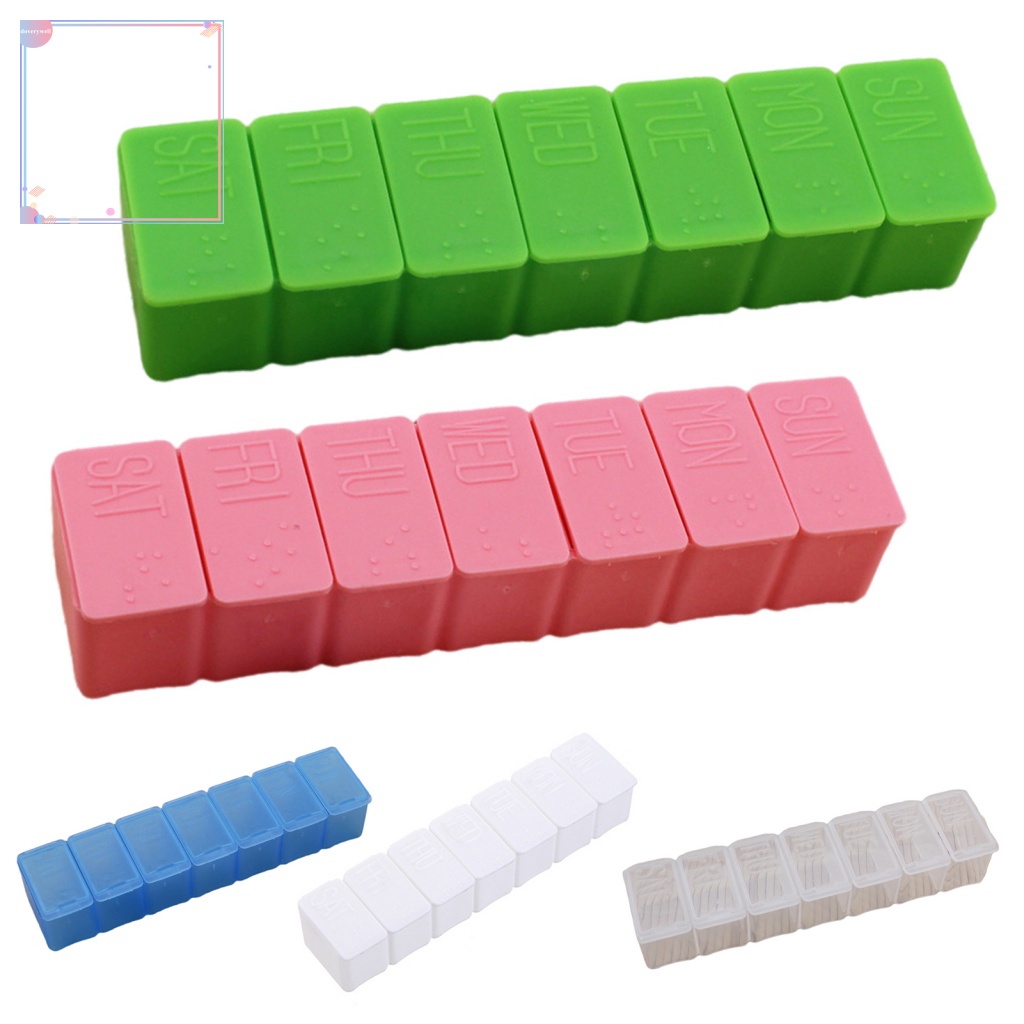 Hộp Đựng Thuốc 7 Ngăn Có Nắp Đậy Tiện Dụng Ốp