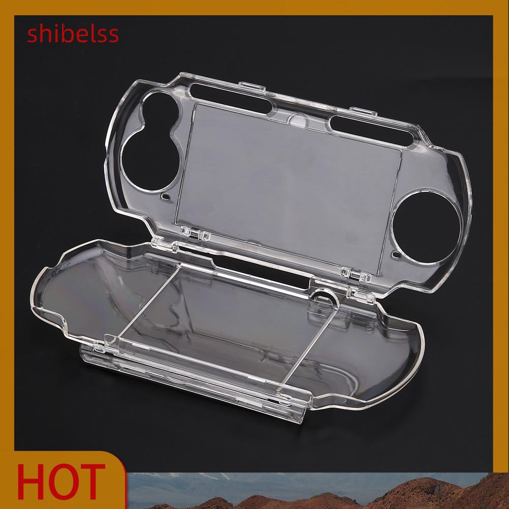 （ʚshibelss）Protector Clear Crystal Travel Carry Hard Cover Case for Sony PSP 2000 3000